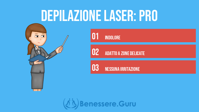 Depilazione laser: pro